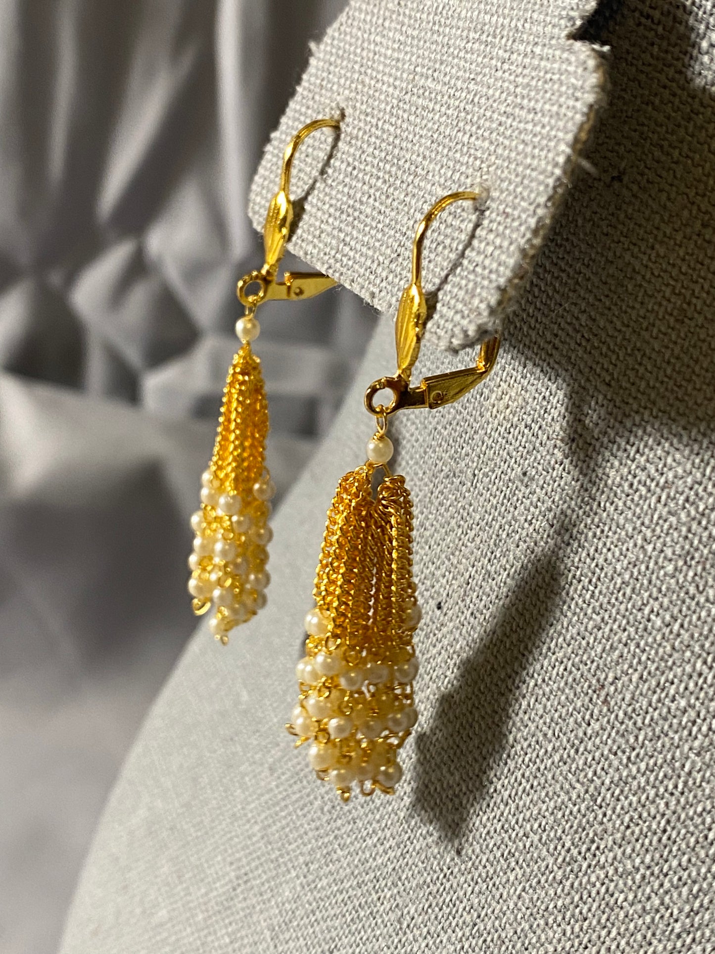 New Jewelry: Long Pearl Gold Plated Necklace