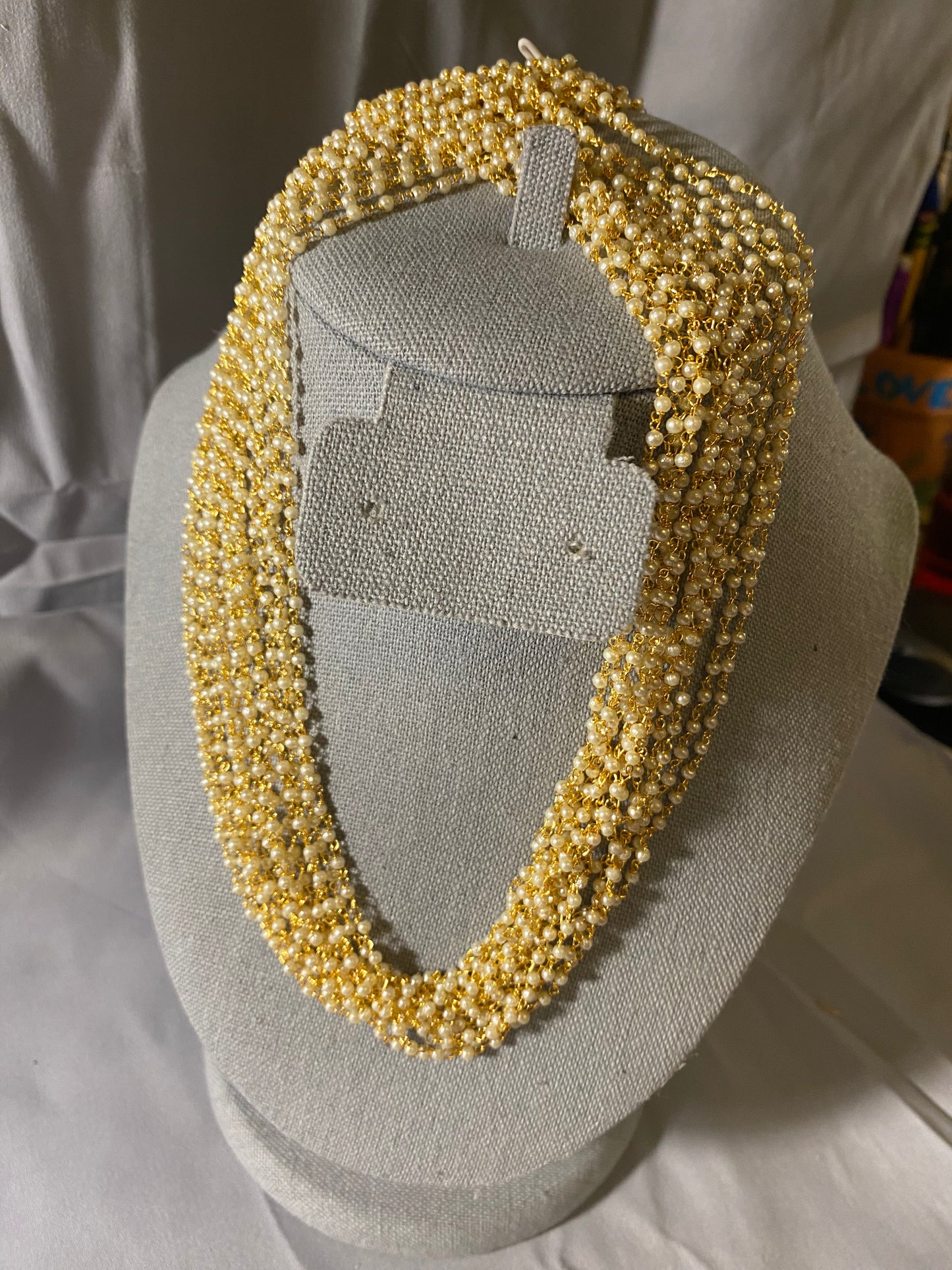 New Jewelry: Long Pearl Gold Plated Necklace