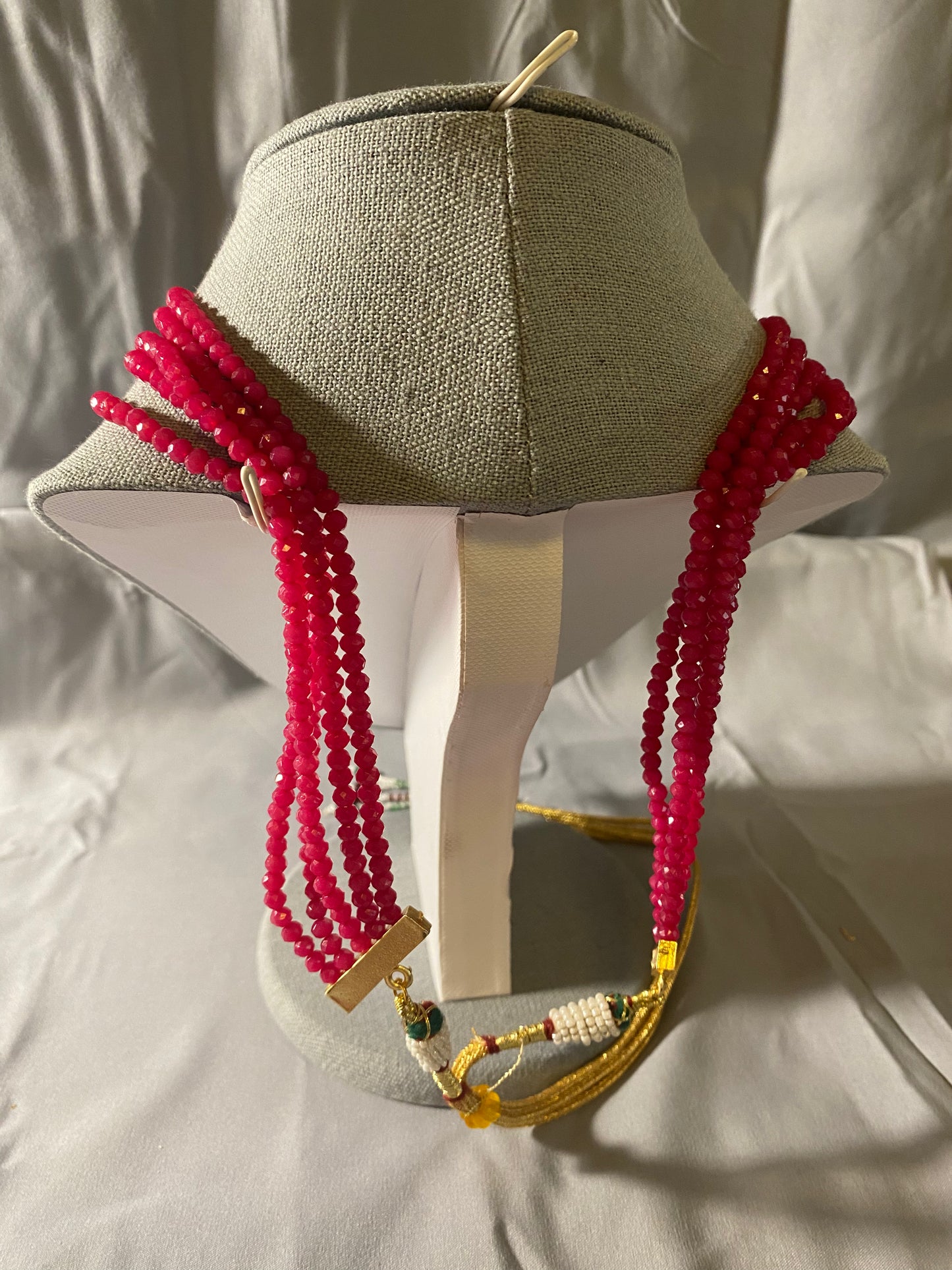 New Jewelry: Pink Beaded Kundan Necklace