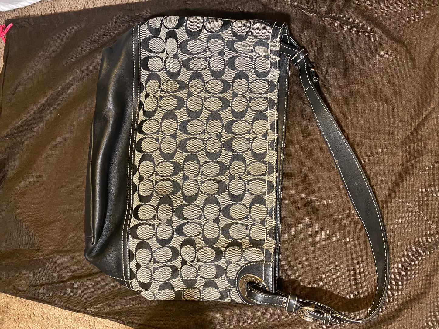 Vintage Bags: Large Black Coach Bag
