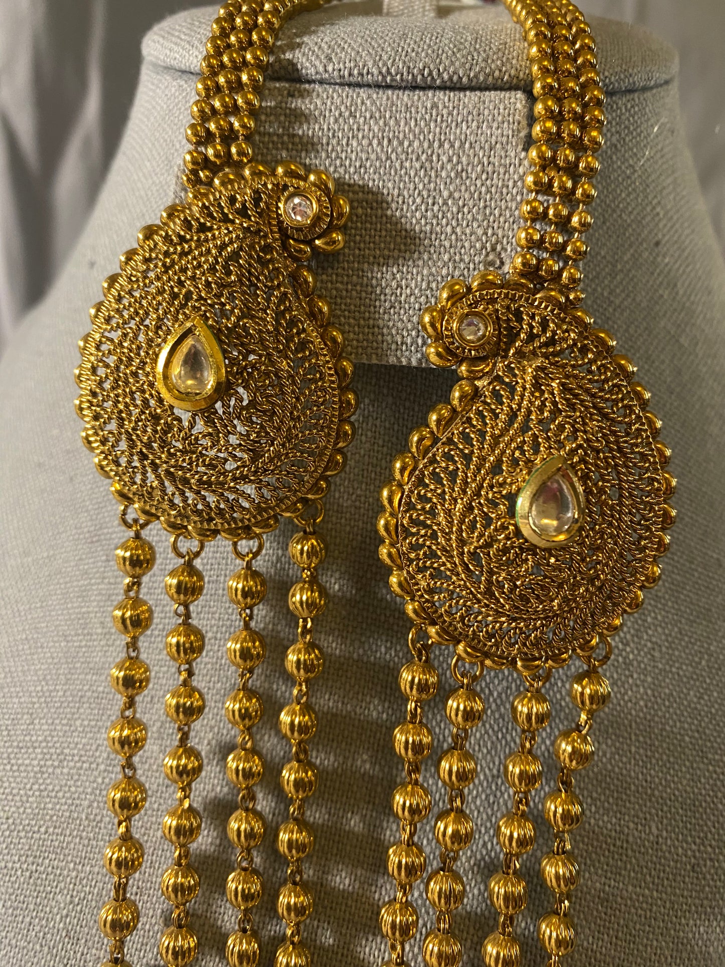 New Jewelry: Gold Plated 4 Strand Kundan Necklace