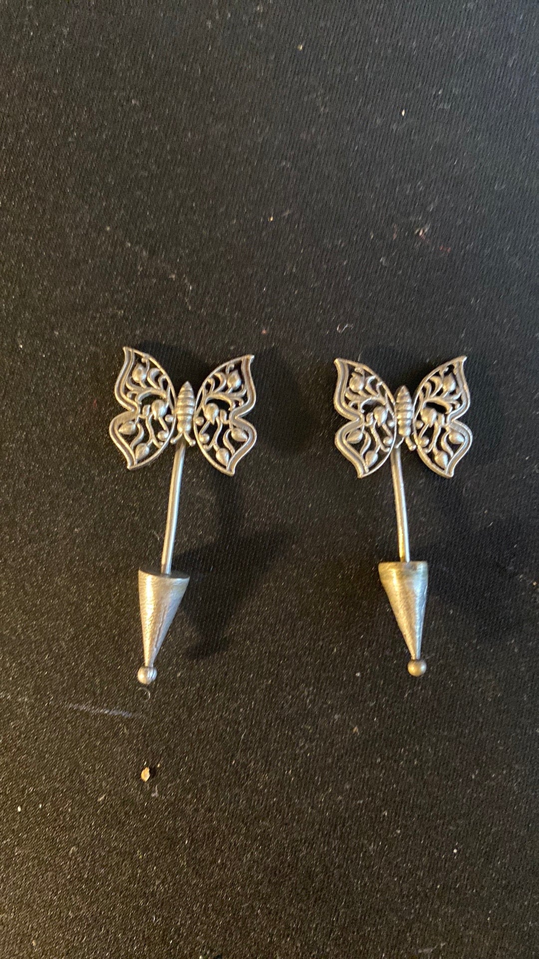 New Jewelry: Silver Butterfly Earrings