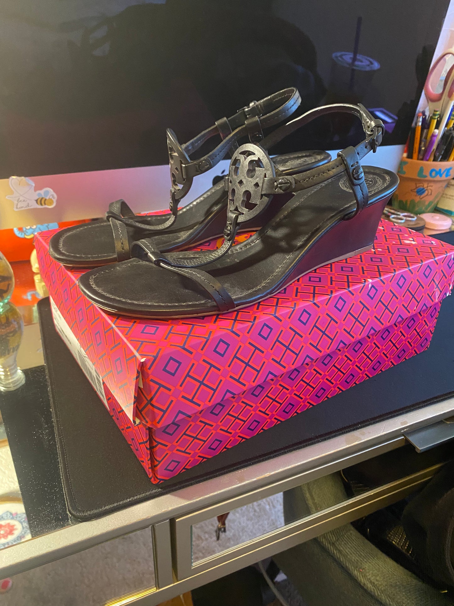 New Shoes: Tory Burch Black Wedges