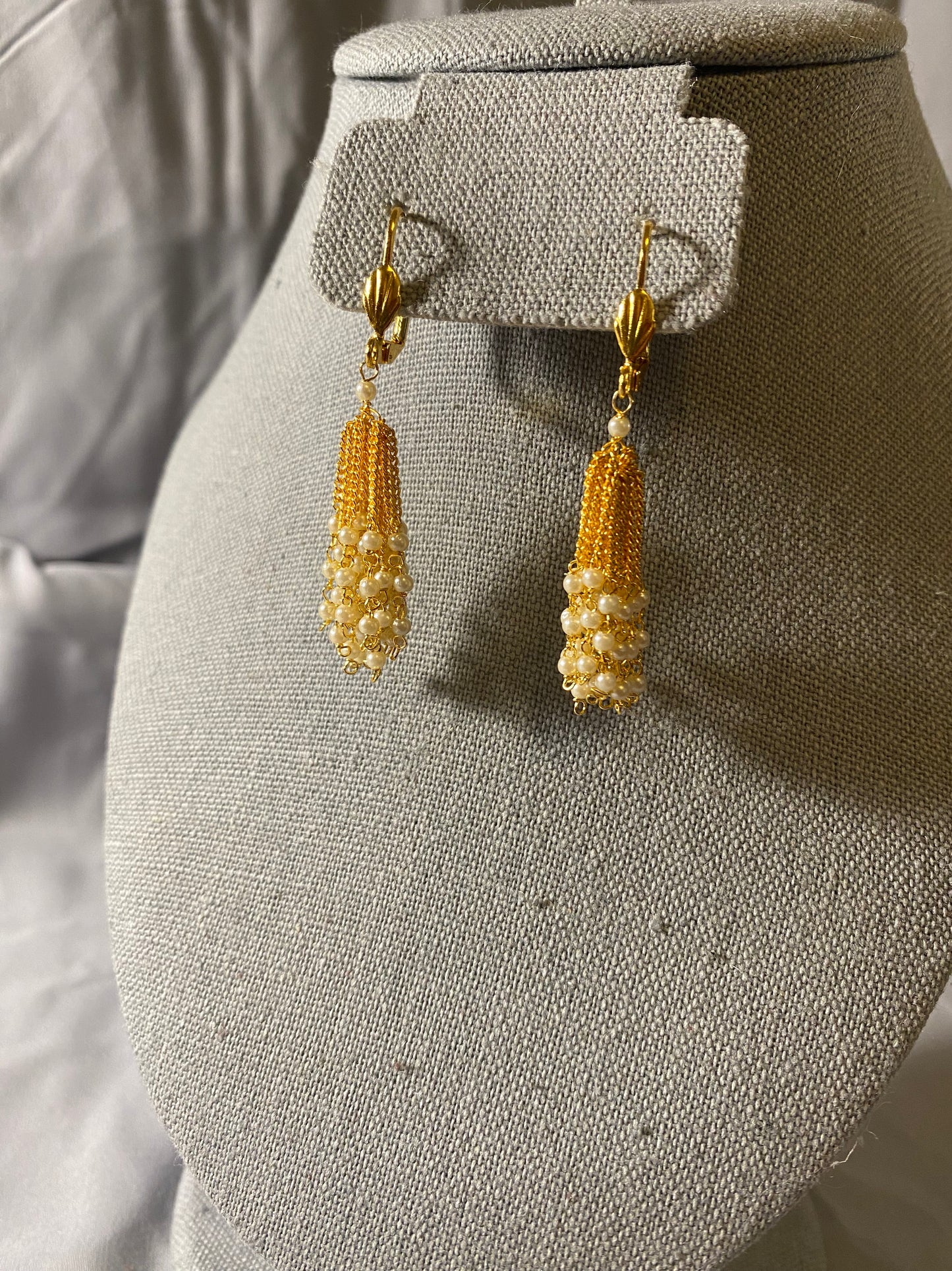 New Jewelry: Long Pearl Gold Plated Necklace