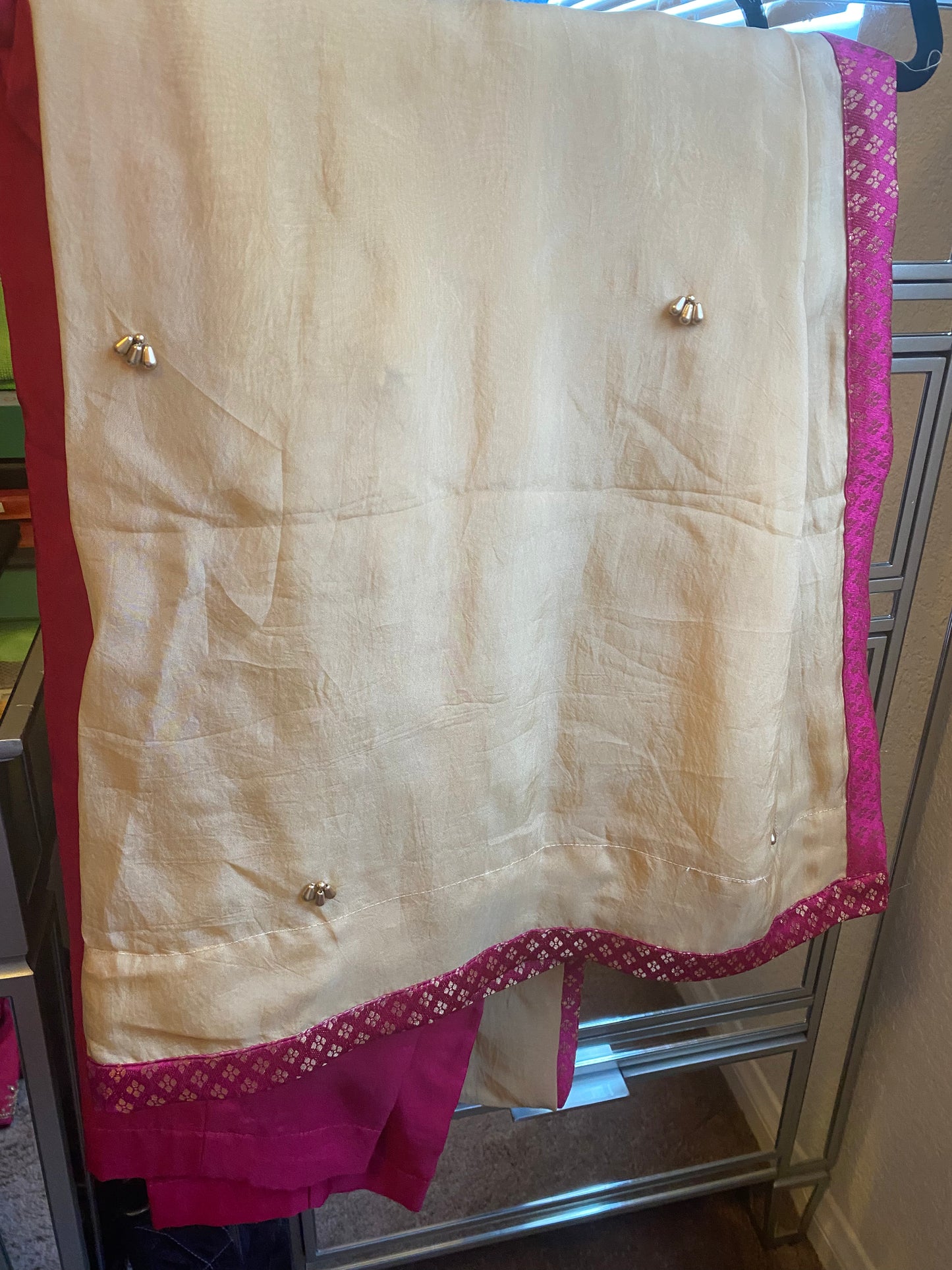 New Clothing: Pink Silk, 3 Piece Wedding Dress