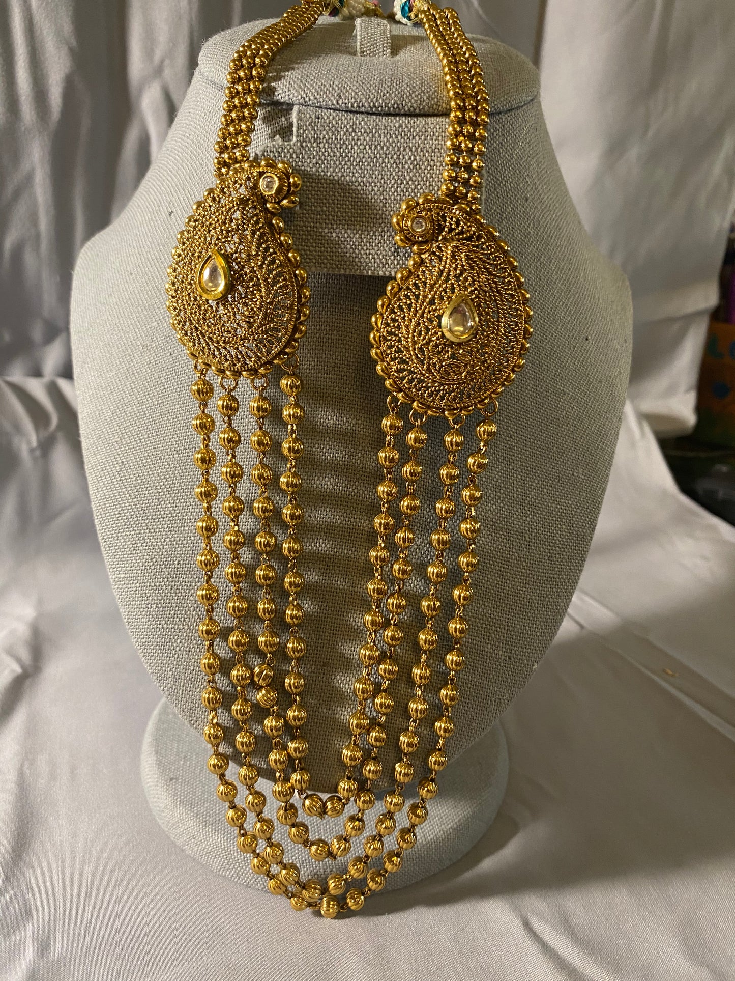 New Jewelry: Gold Plated 4 Strand Kundan Necklace