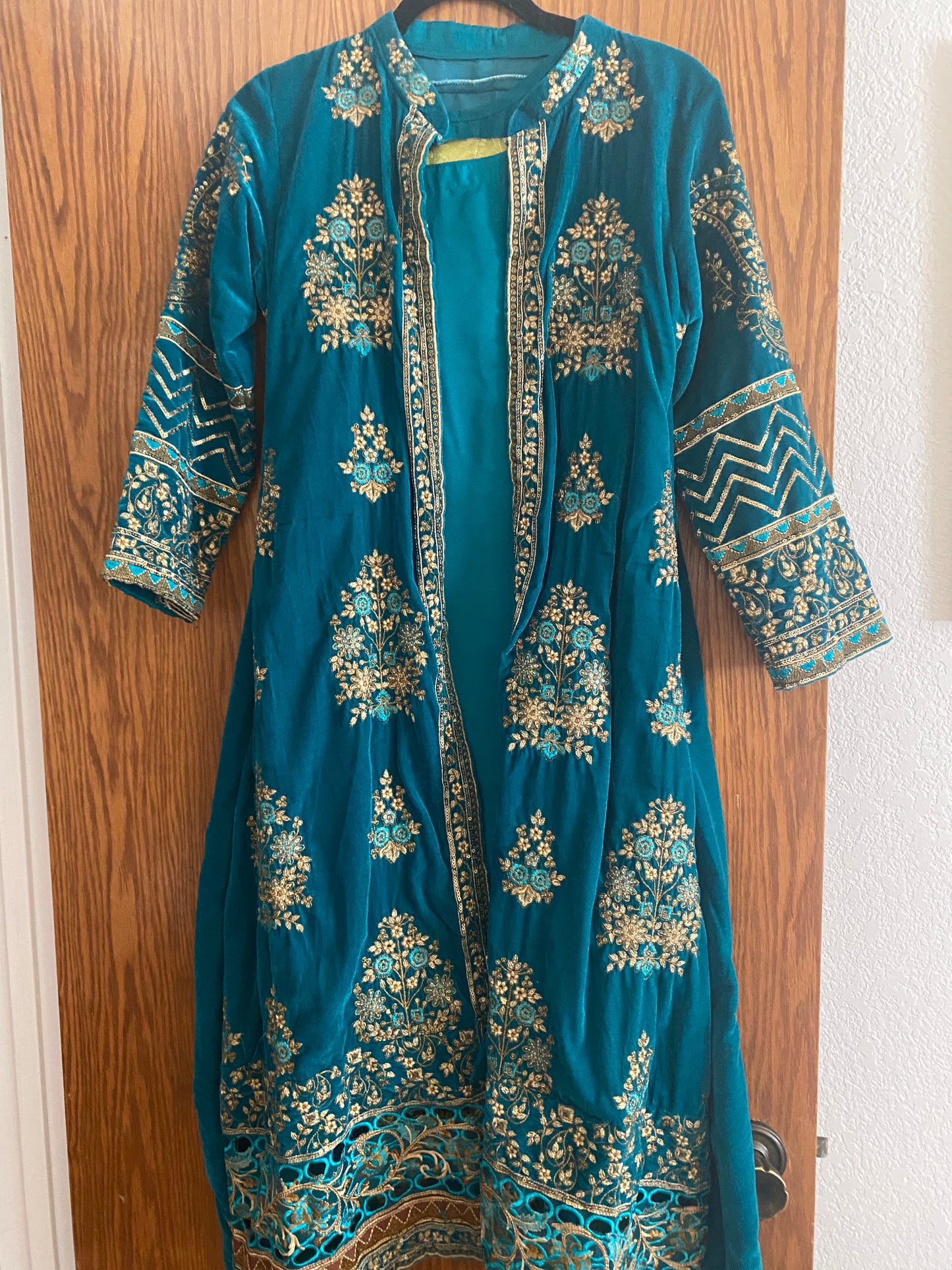 New Clothing: Green Velvet Formal Dress