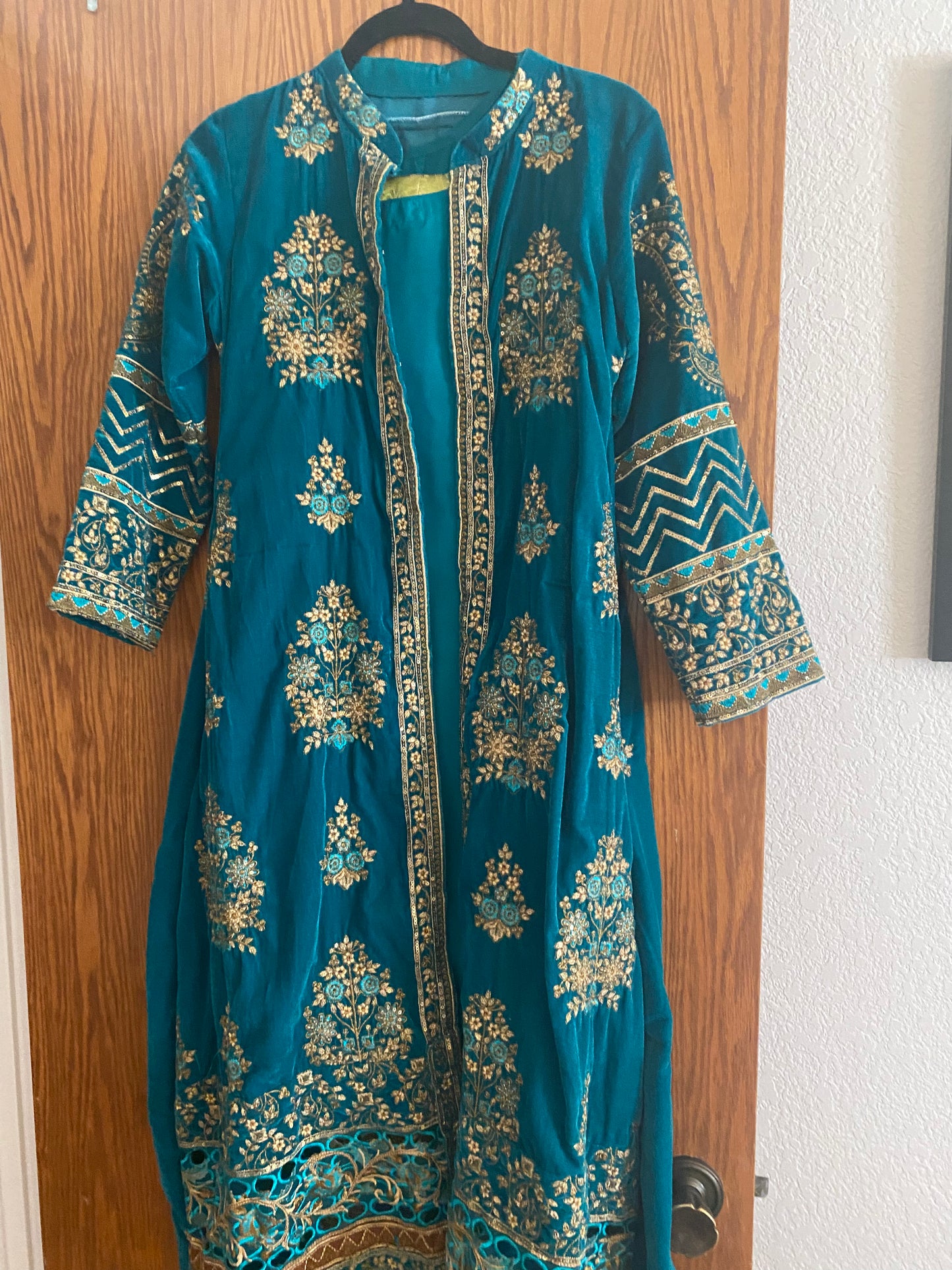 New Clothing: Green Velvet Formal Dress