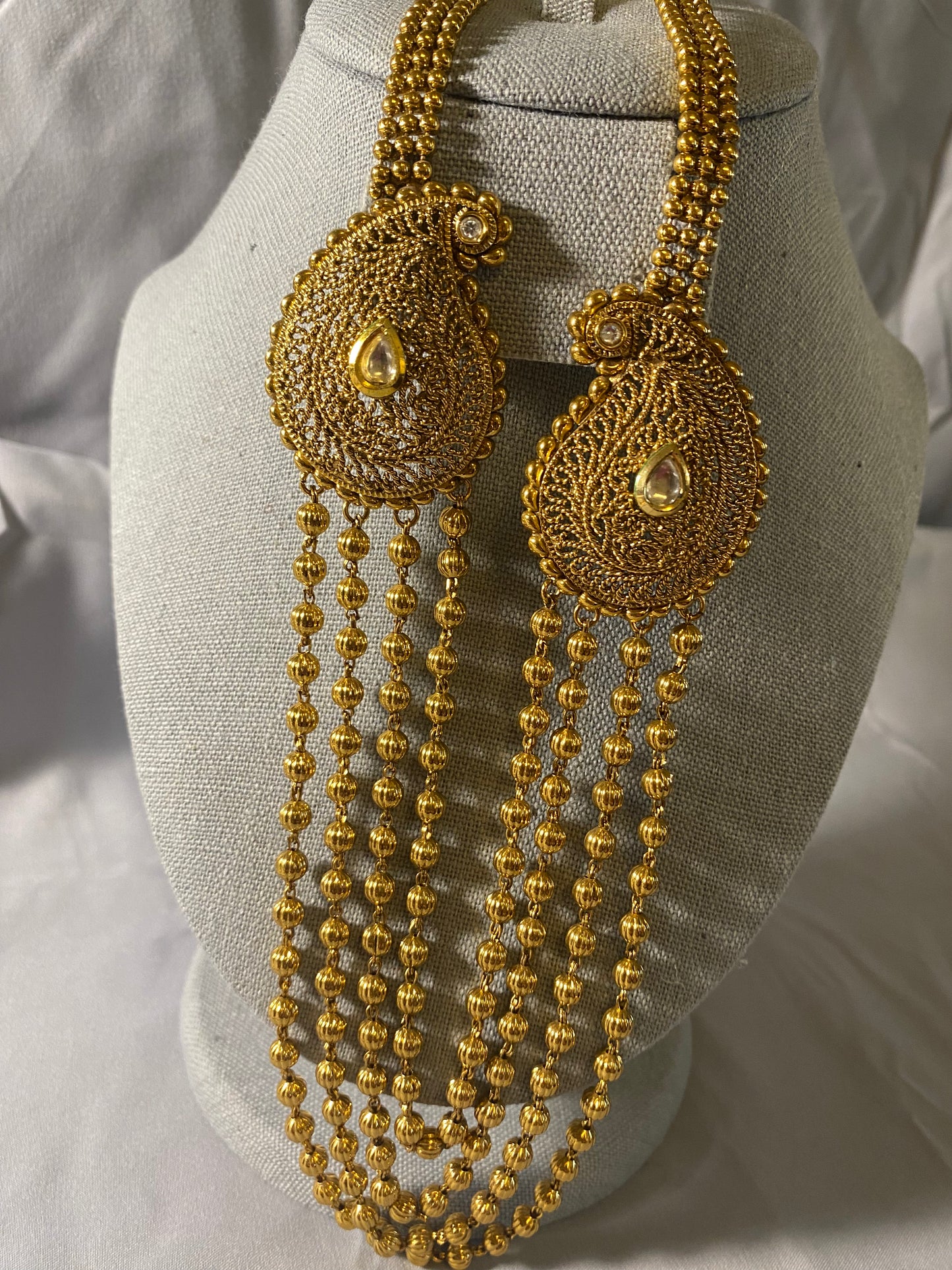 New Jewelry: Gold Plated 4 Strand Kundan Necklace