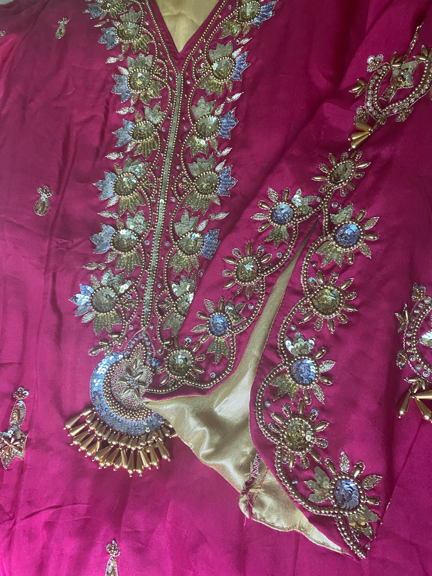 New Clothing: Pink Silk, 3 Piece Wedding Dress