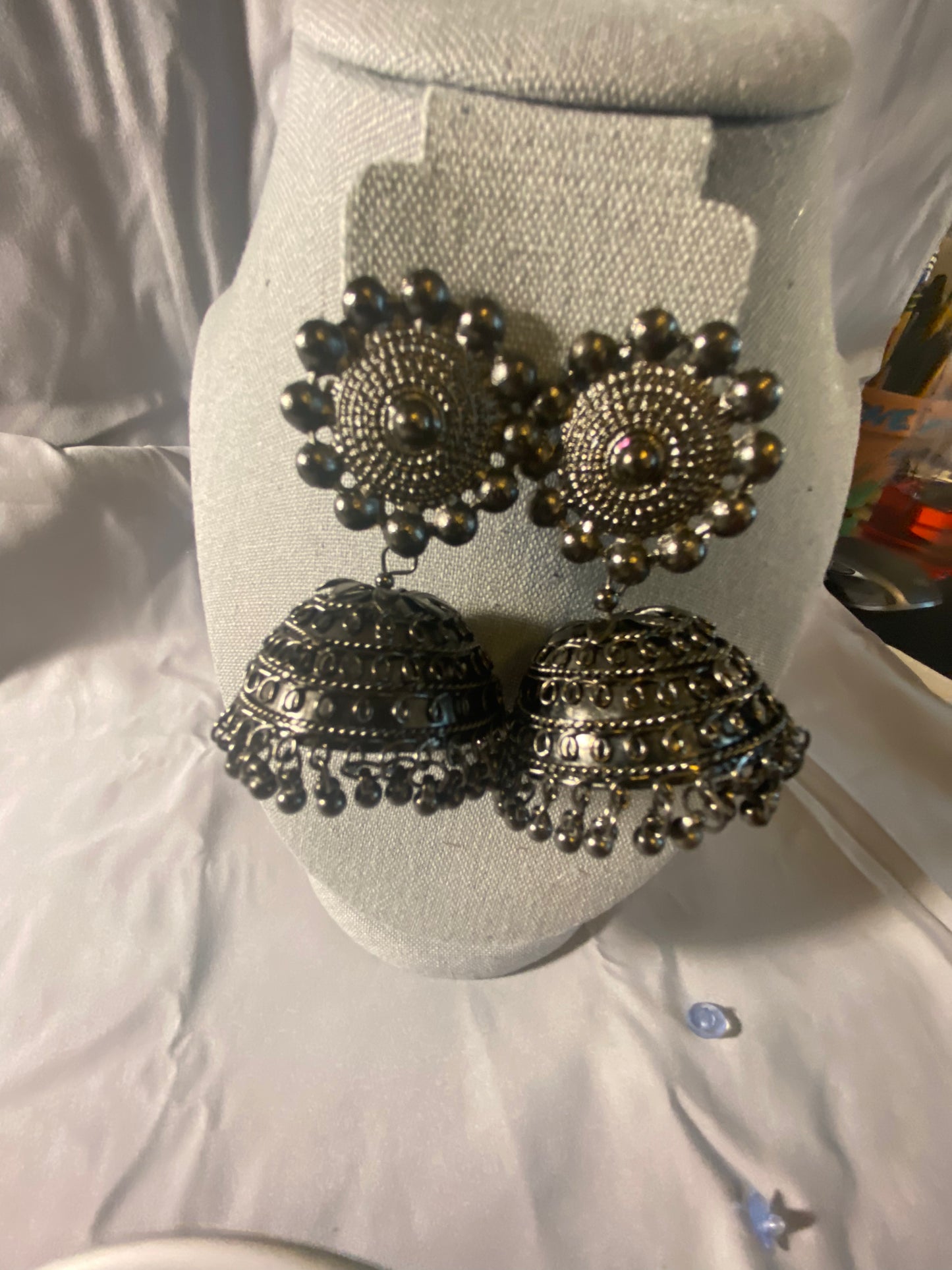 New Jewelry: Long Black Jhumki Earrings