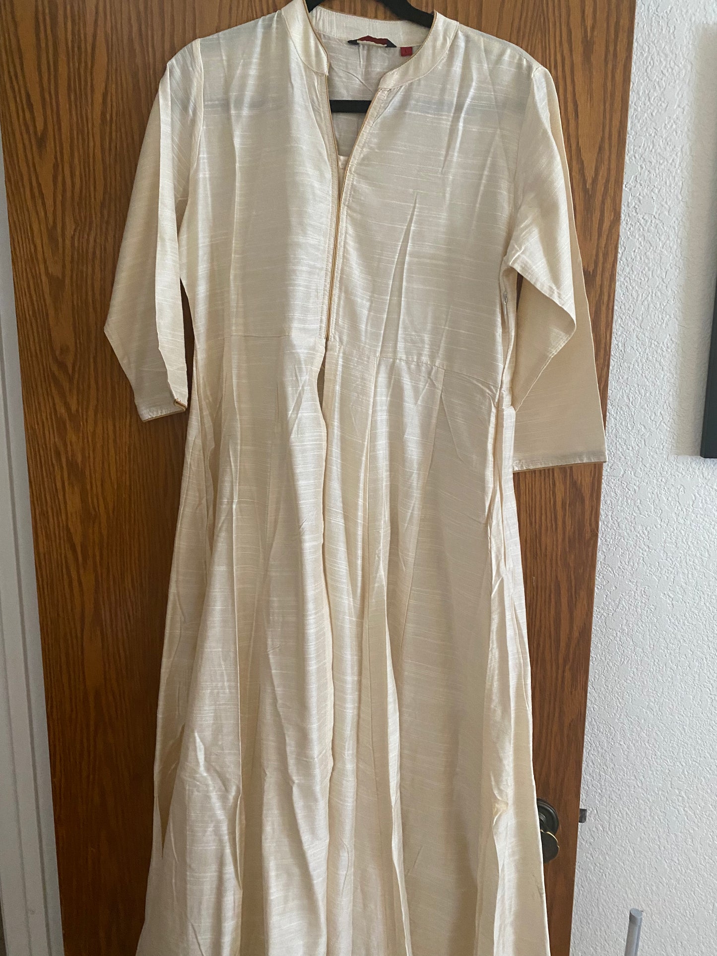 Long Beige Kurtha