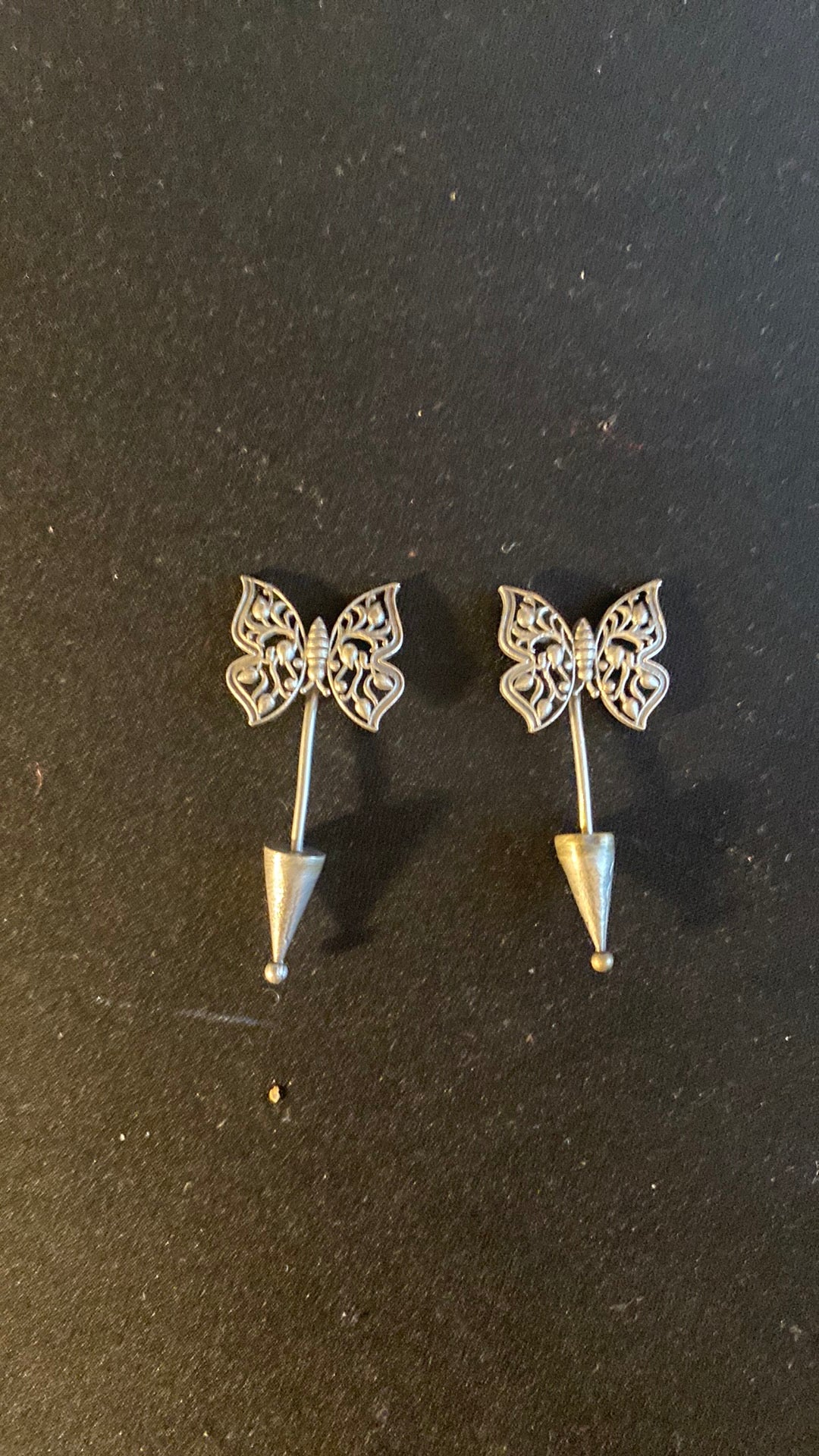 New Jewelry: Silver Butterfly Earrings