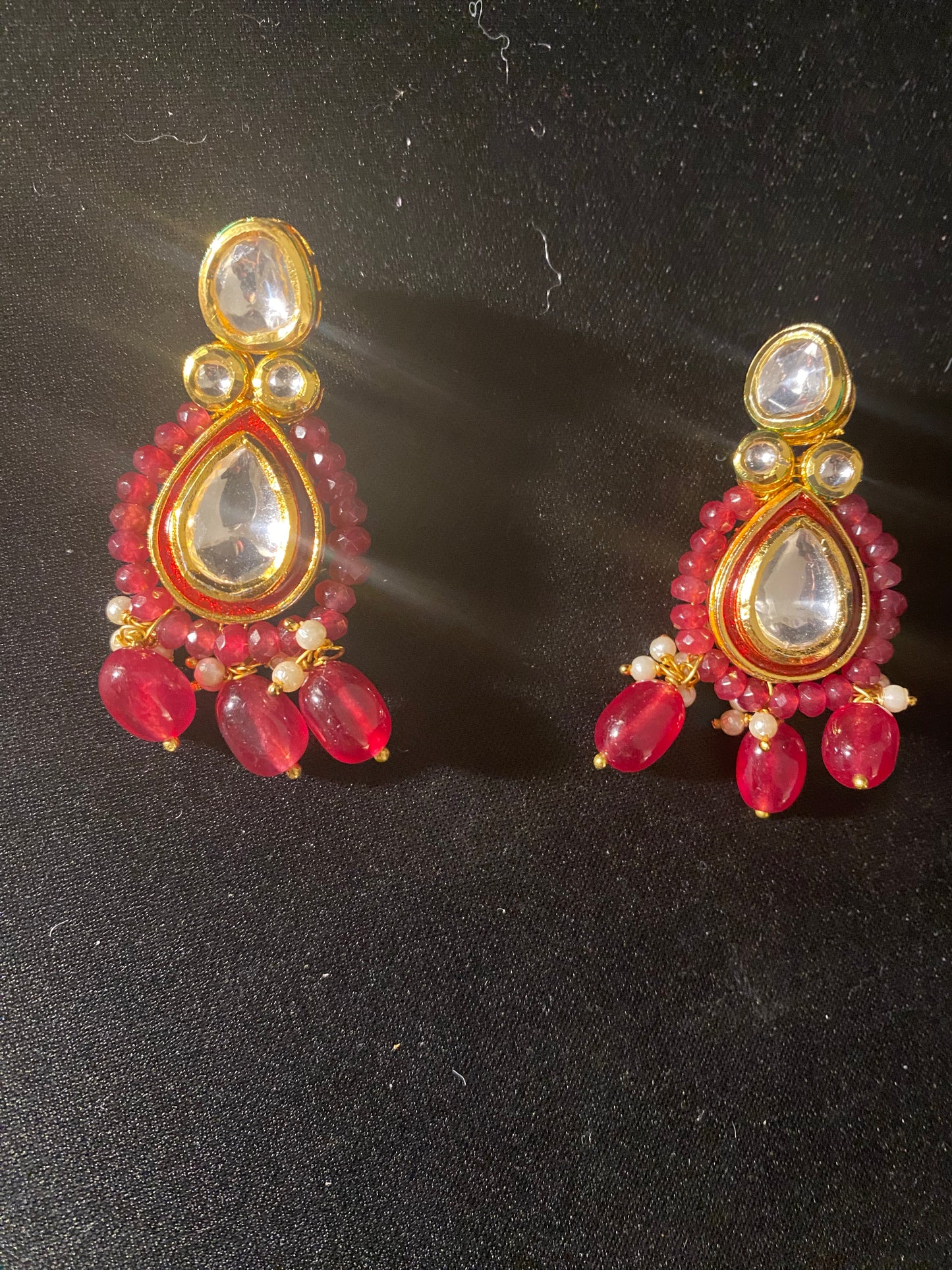 New Jewelry: Pink Kundan Earrings