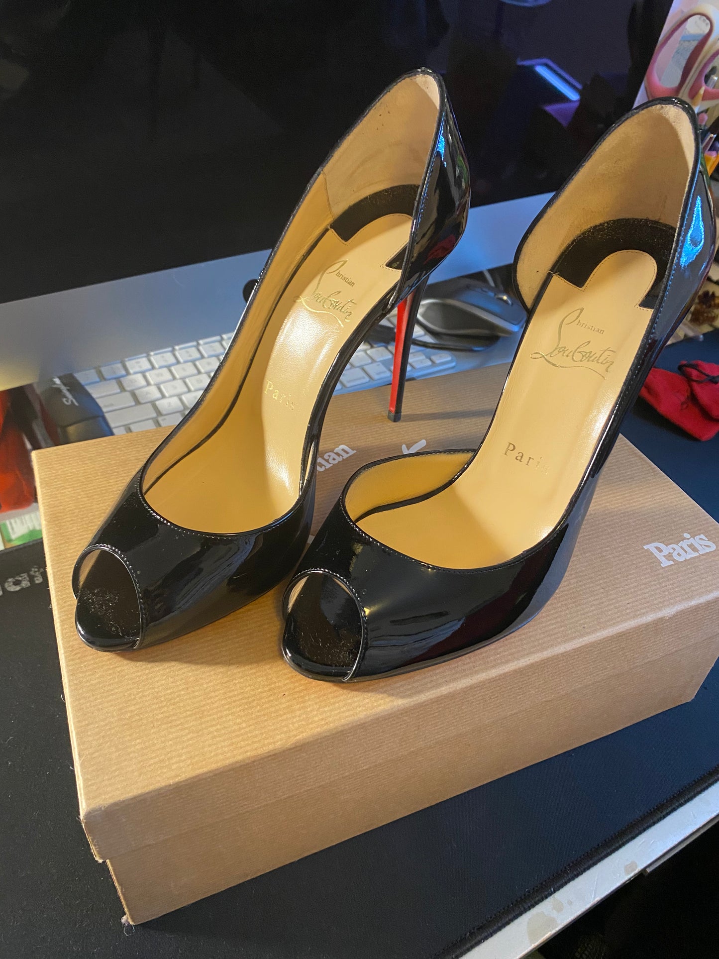 Used Shoes: Christian Louboutin Demi You Patent
