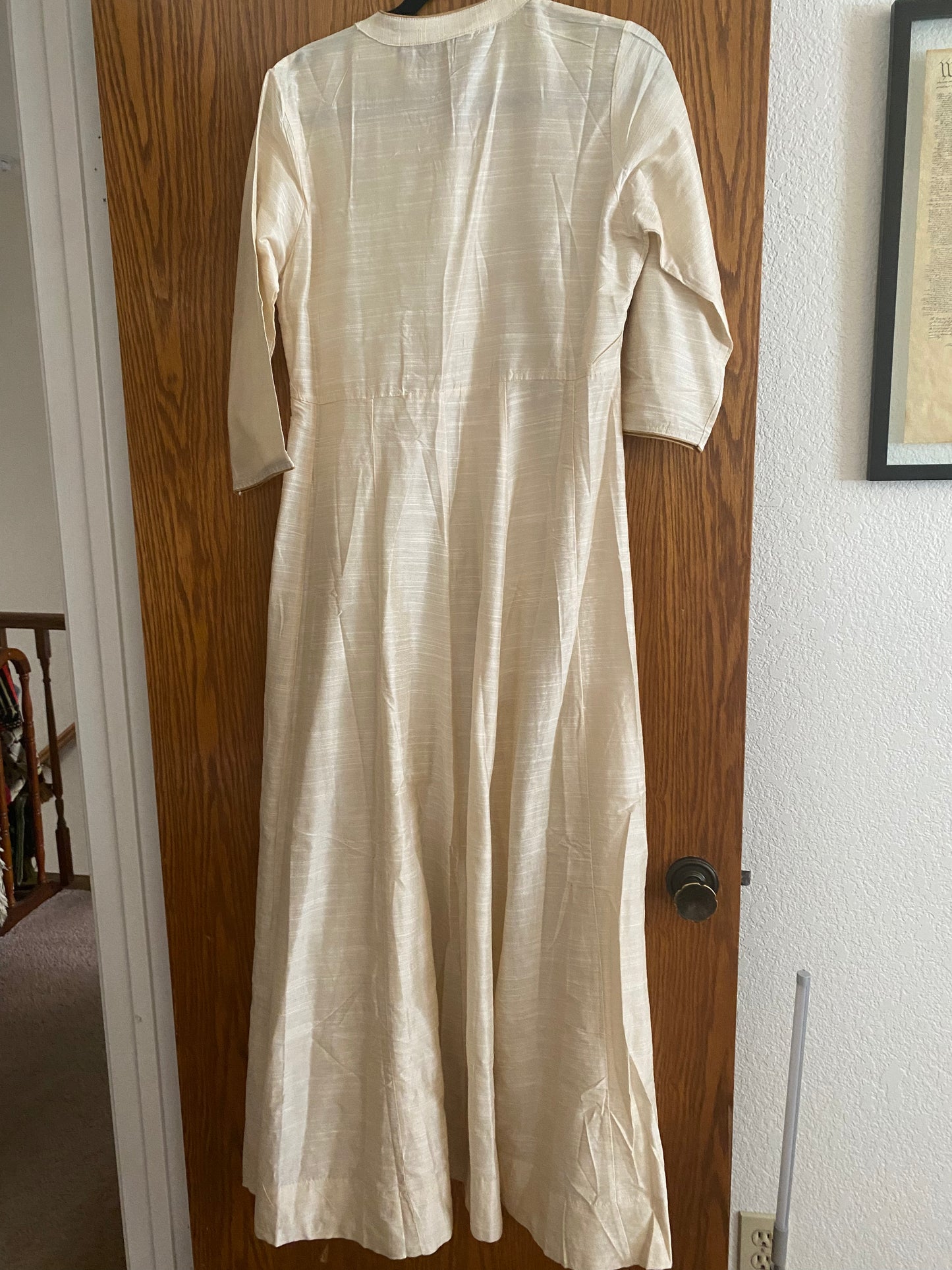 Long Beige Kurtha