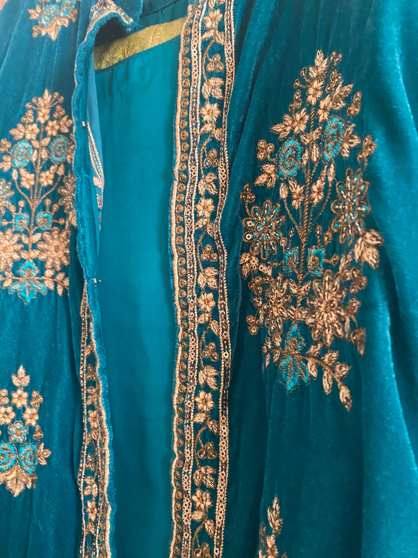 New Clothing: Green Velvet Formal Dress