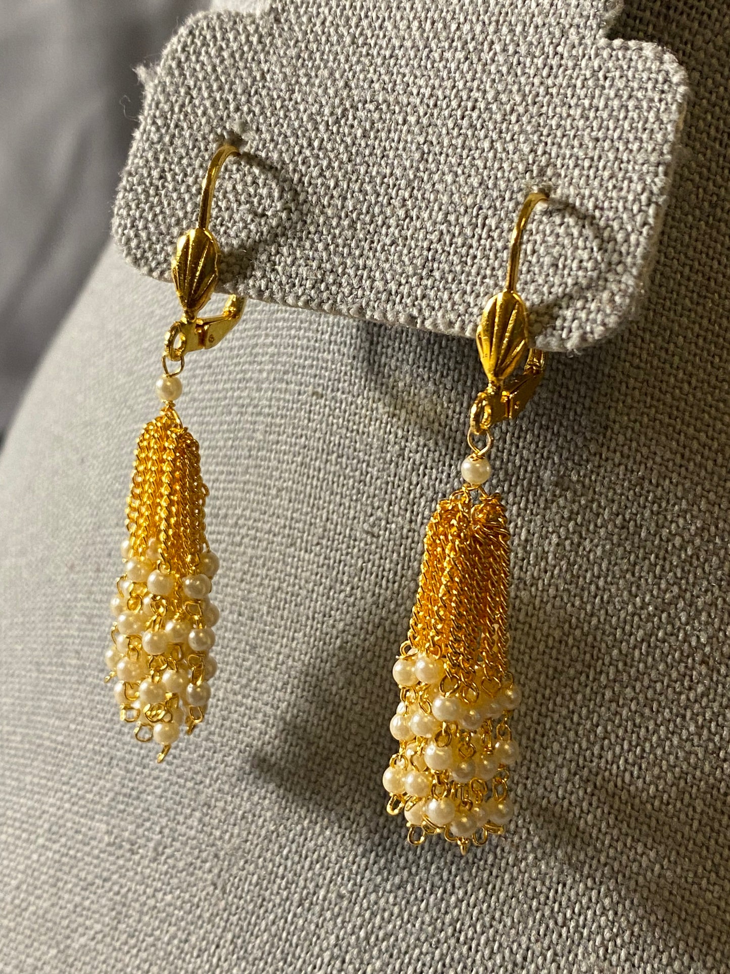 New Jewelry: Long Pearl Gold Plated Necklace
