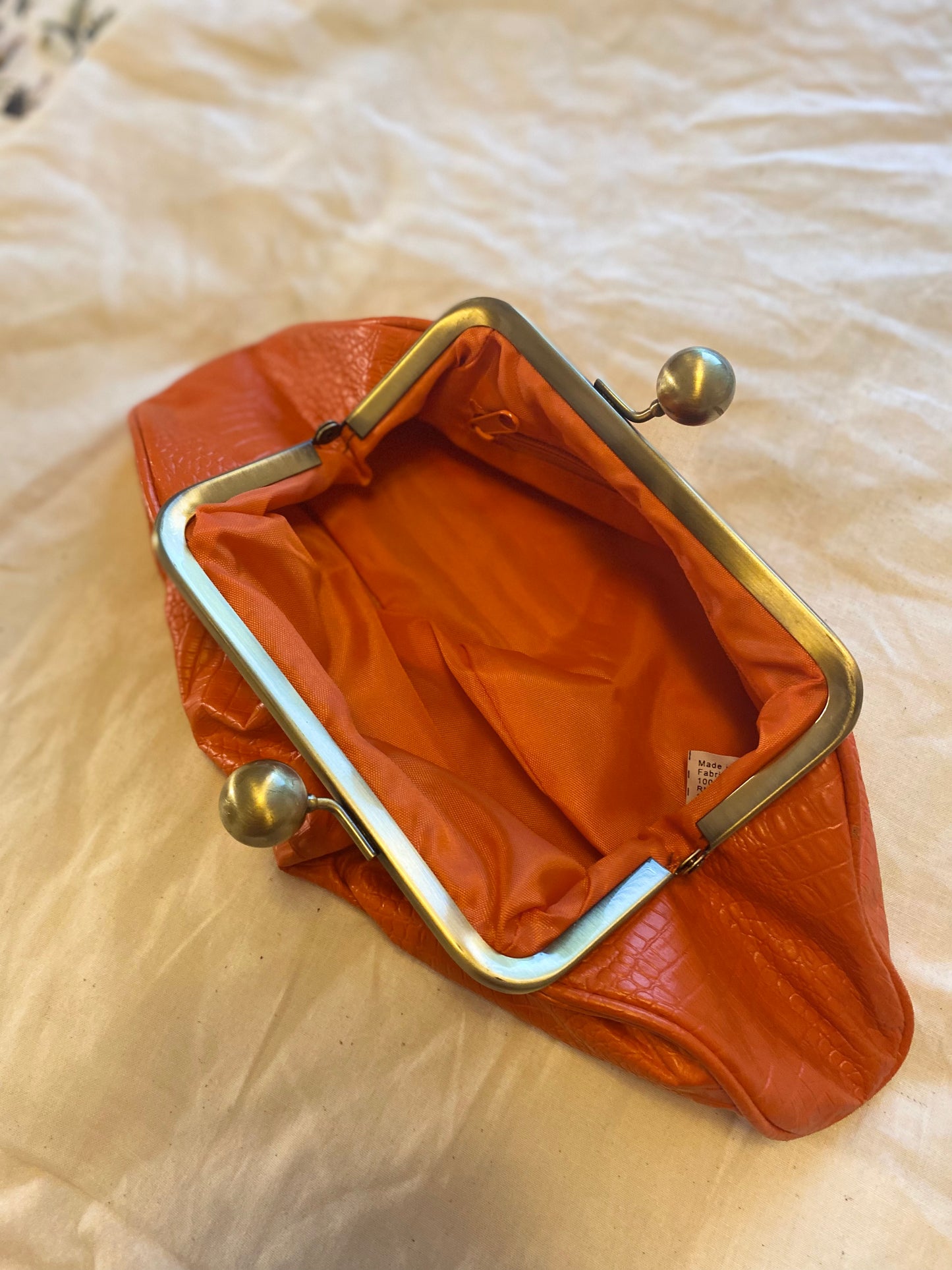 New Bag: Orange Clutch