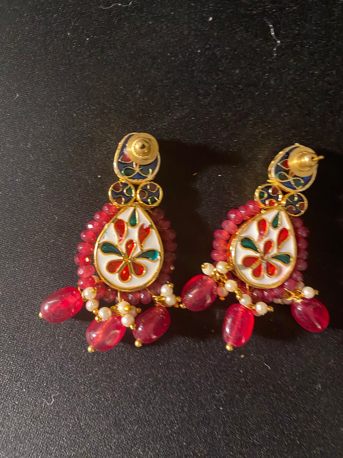 New Jewelry: Pink Kundan Earrings
