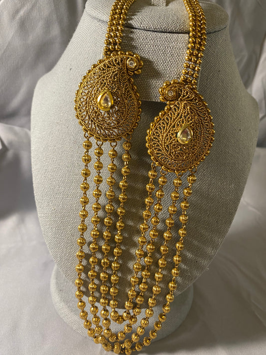 New Jewelry: Gold Plated 4 Strand Kundan Necklace