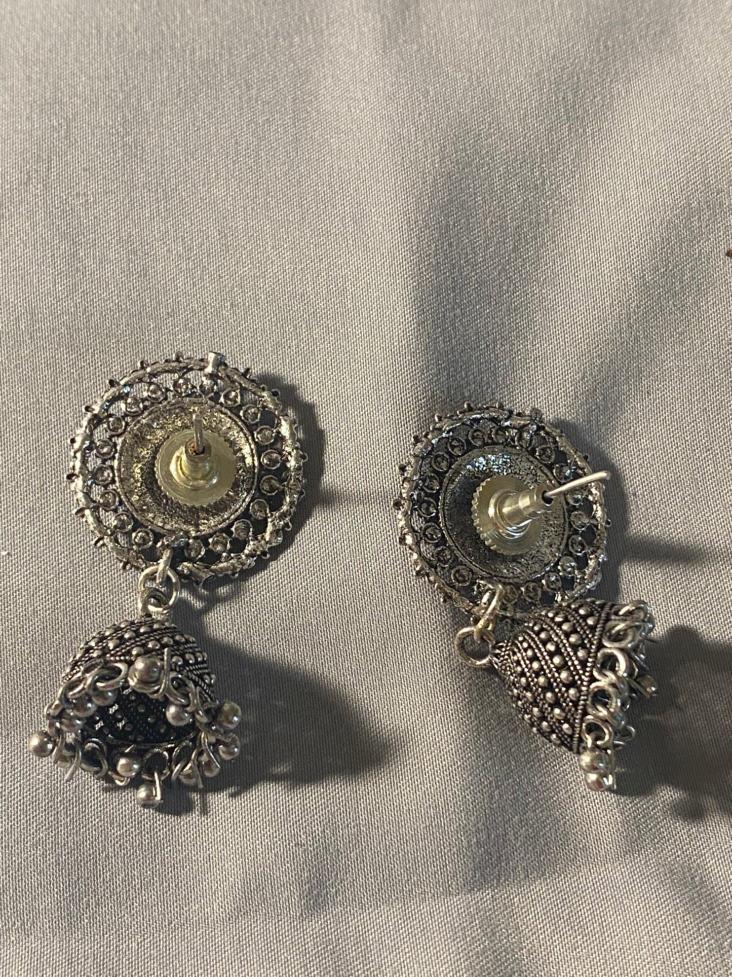 New Jewelry: Small Silver Jhumkis