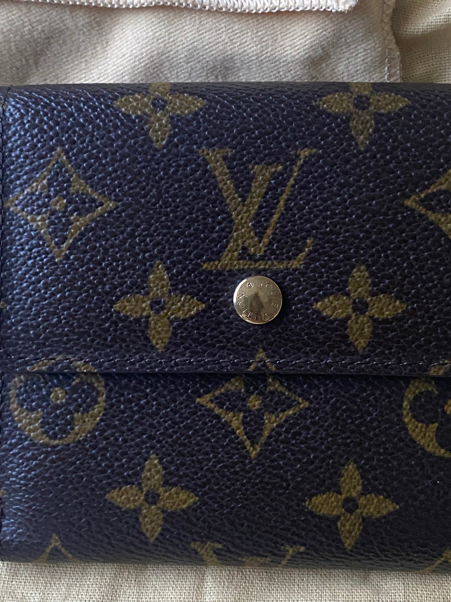 Vintage Bag: Authentic Louis Vuitton Wallet and Round Coin Purse