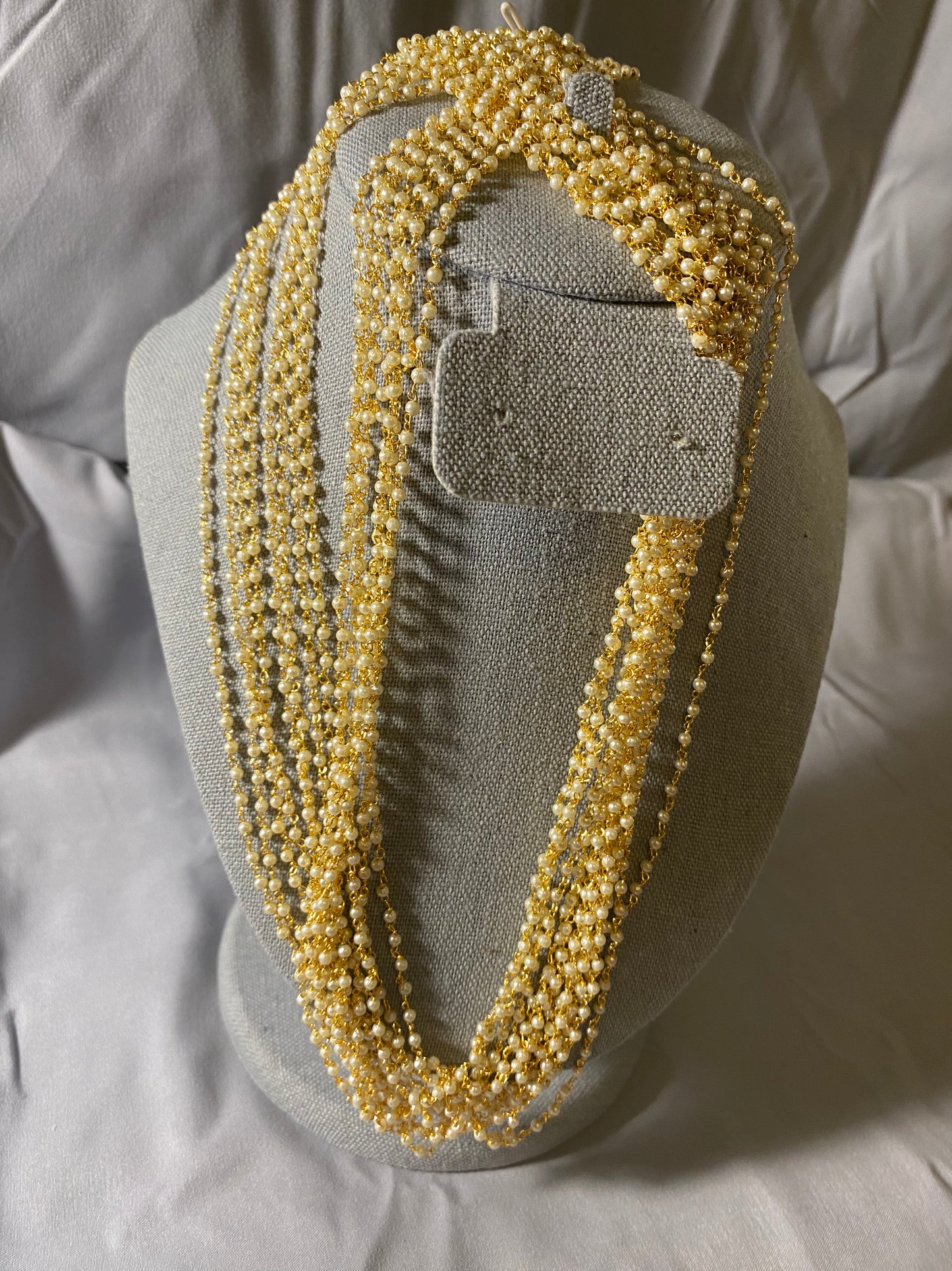 New Jewelry: Long Pearl Gold Plated Necklace