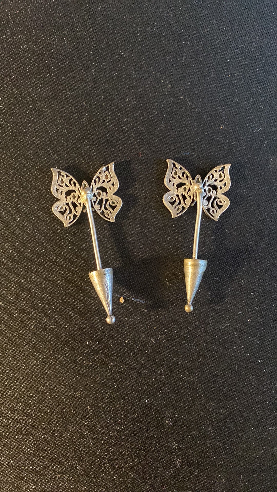 New Jewelry: Silver Butterfly Earrings
