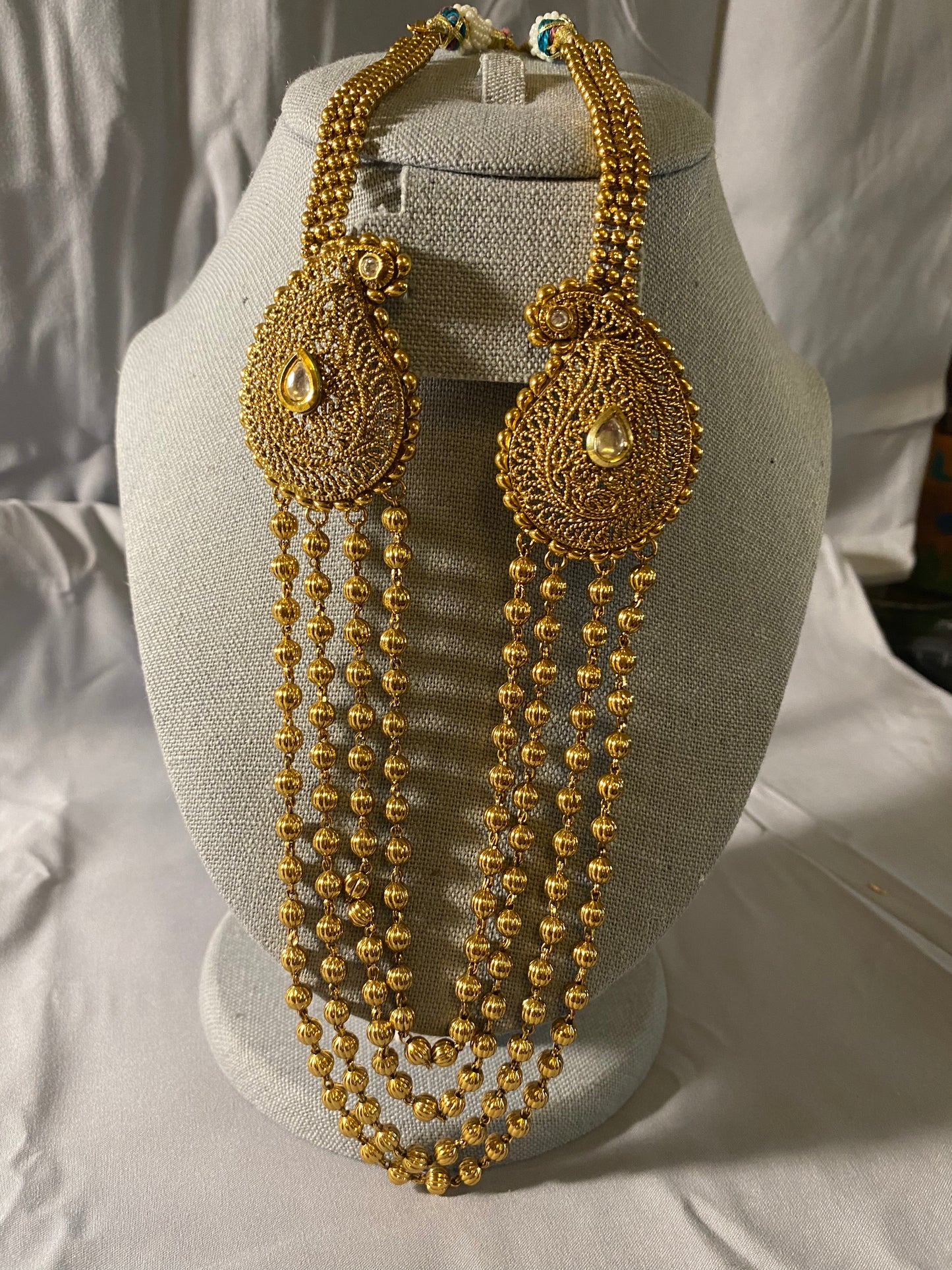 New Jewelry: Gold Plated 4 Strand Kundan Necklace