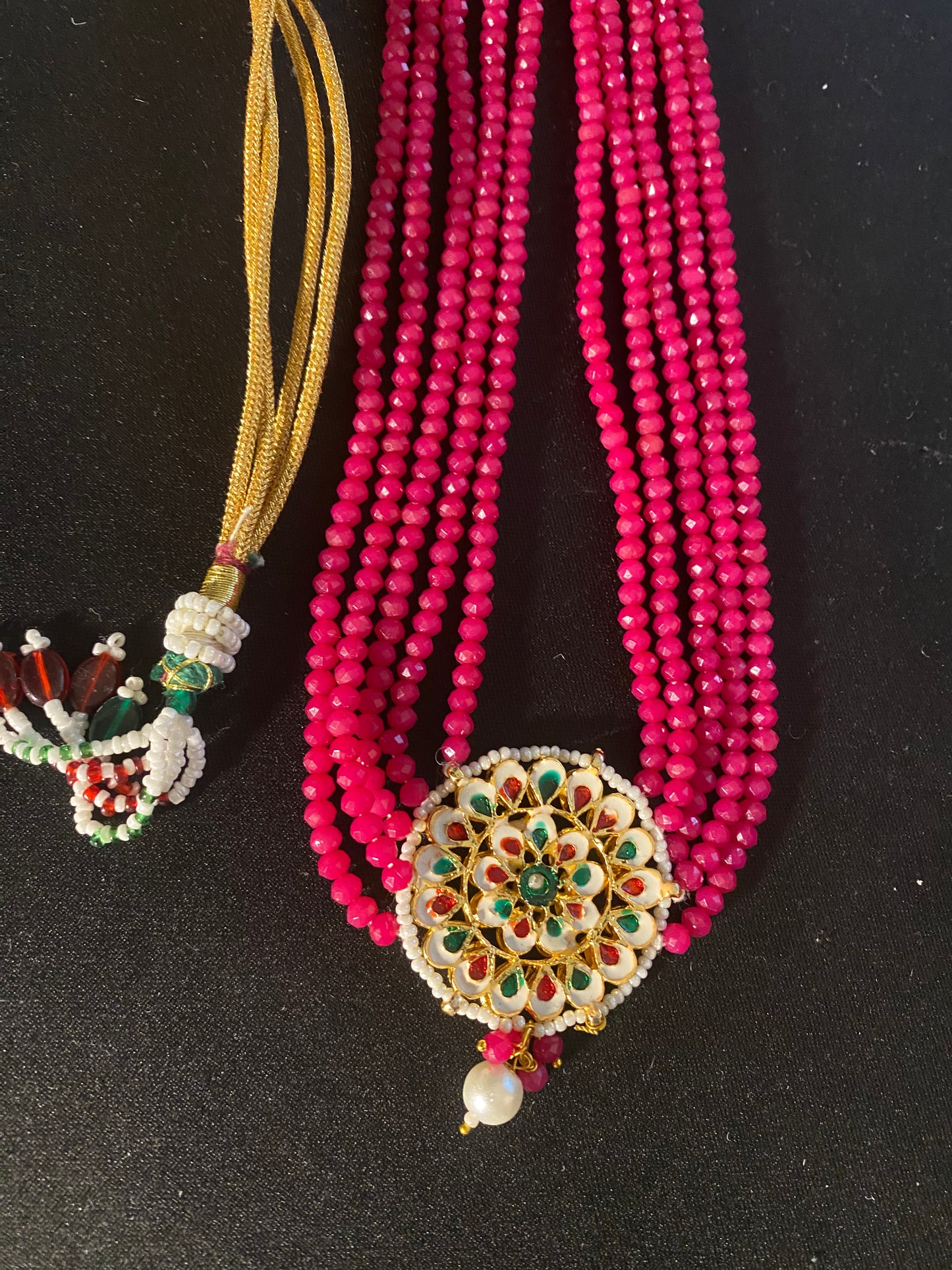 New Jewelry: Pink Beaded Kundan Necklace