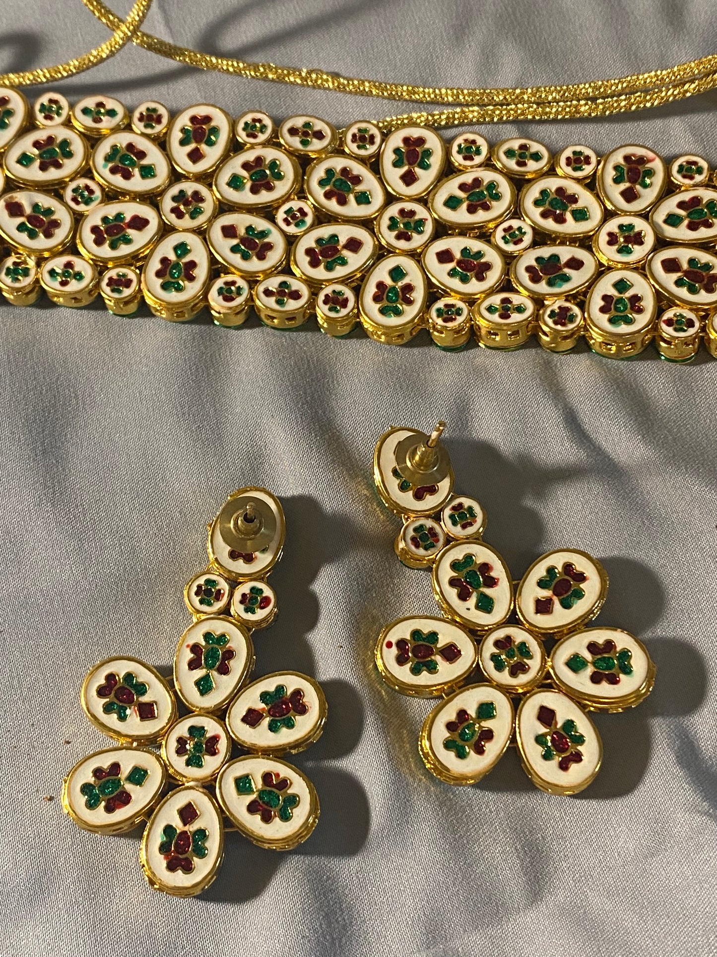 New Jewelry: Floral Kundan Choker Set