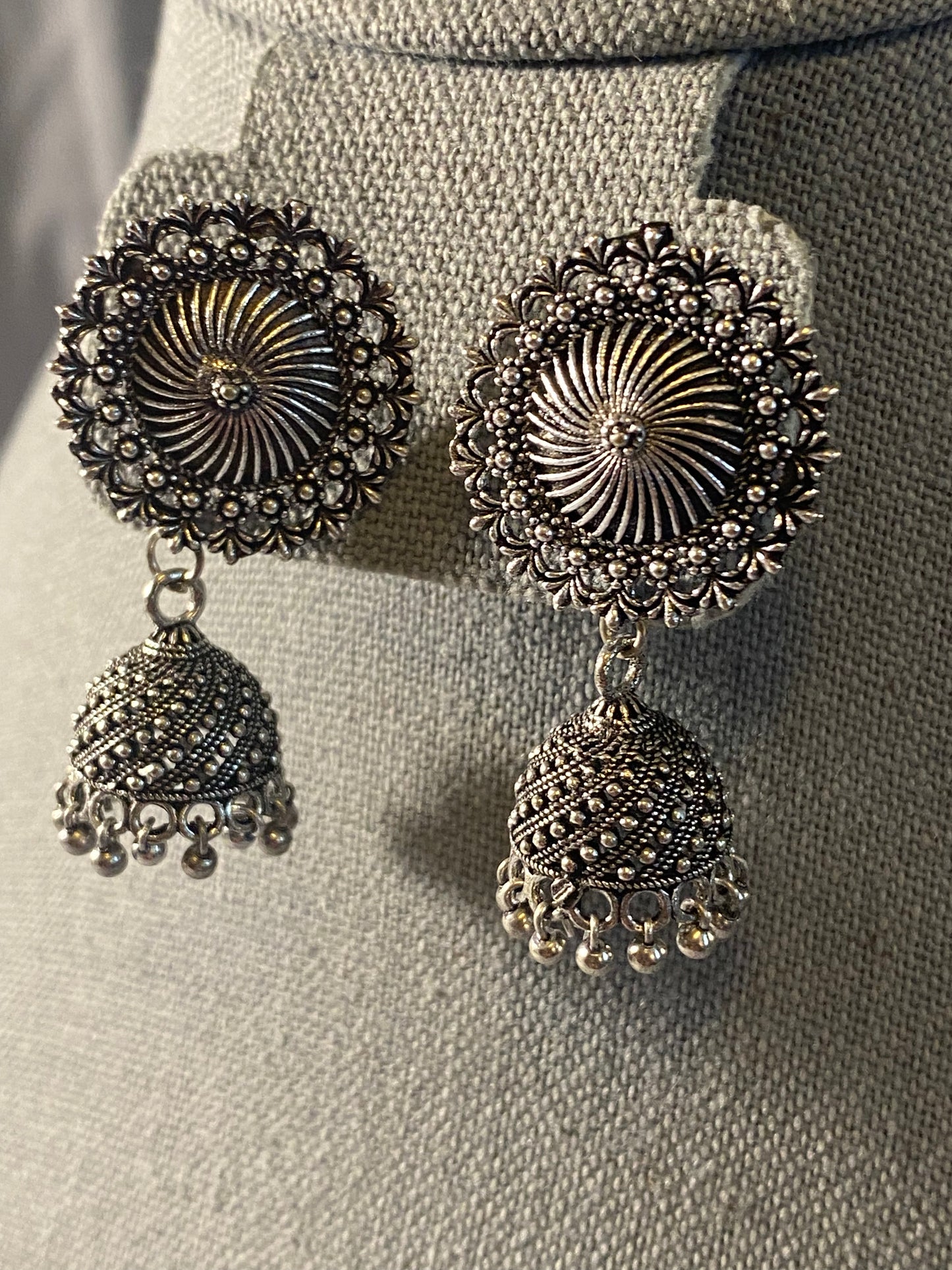 New Jewelry: Small Silver Jhumkis