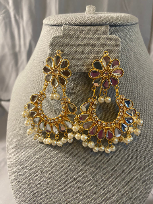 New Jewelry: Gold Plated Mirrored Choker Kundan Set