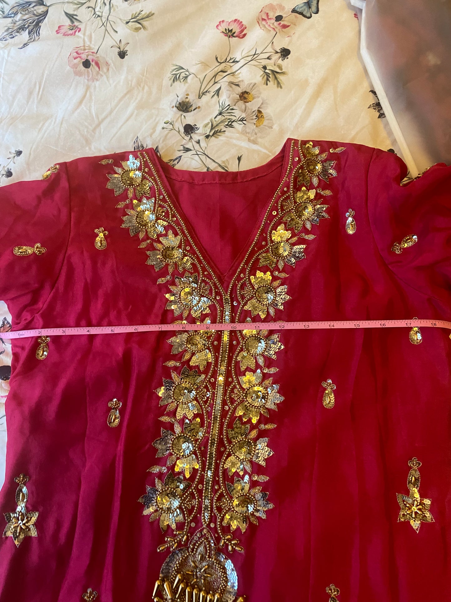 New Clothing: Pink Silk, 3 Piece Wedding Dress